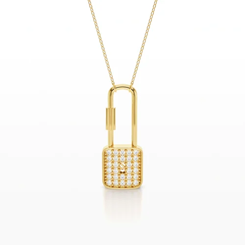 Square Lock Pendant