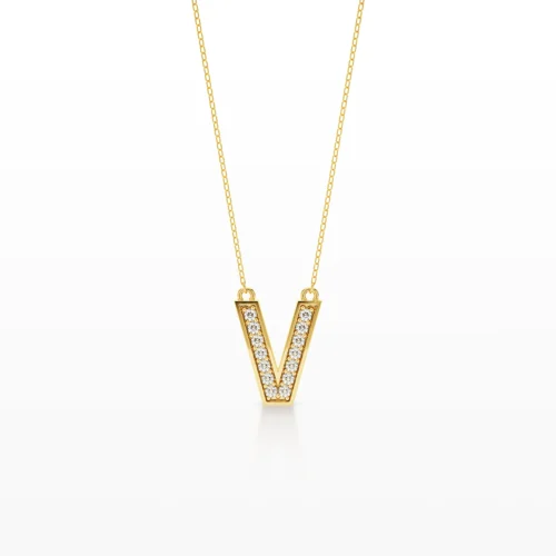 Letter V Pendant