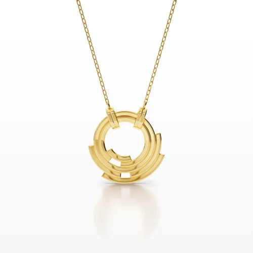 Asymmetric Scanala Circle Pendant